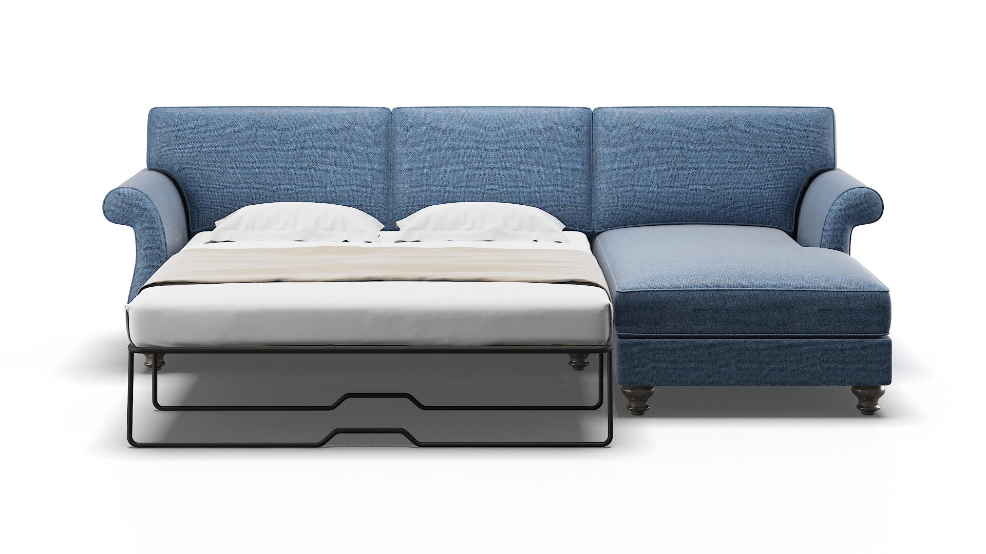 Pisa Leslie Indigo Panel Sleeper Espresso legs 1