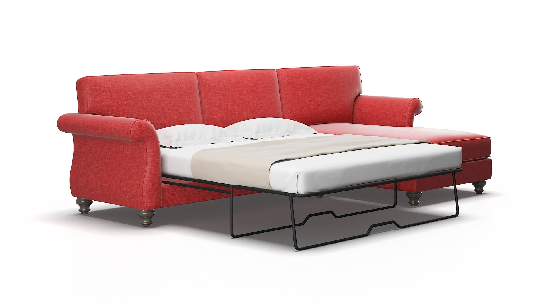 Pisa Leslie poppy Panel sleeper Espresso Legs  2