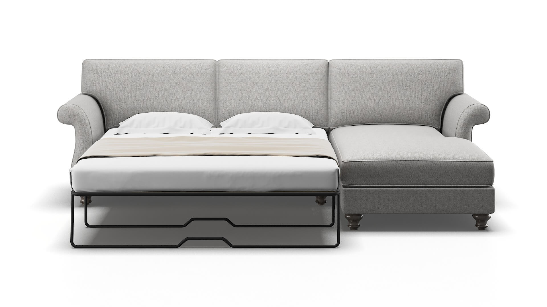 Pisa Malibu Dove Panel Sleeper Espresso legs 1