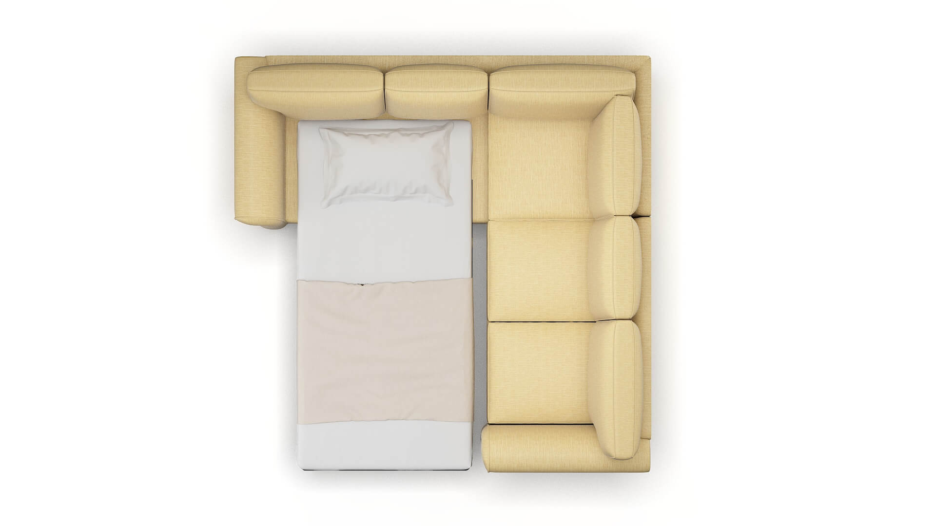 Pisa Malibu Maize Sectional Sleeper Espresso legs 3