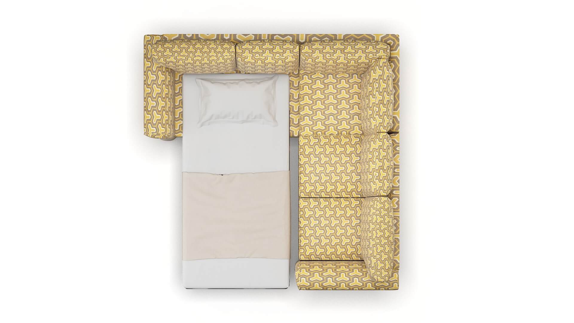 Pisa Merci Dijon Sectional Sleeper Espresso legs 3