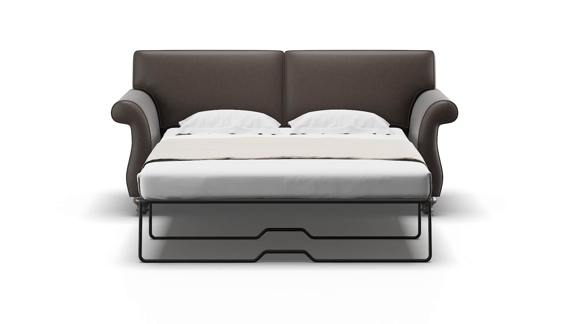 Pisa Naples Graphite Sofa Sleeper Espresso legs 1