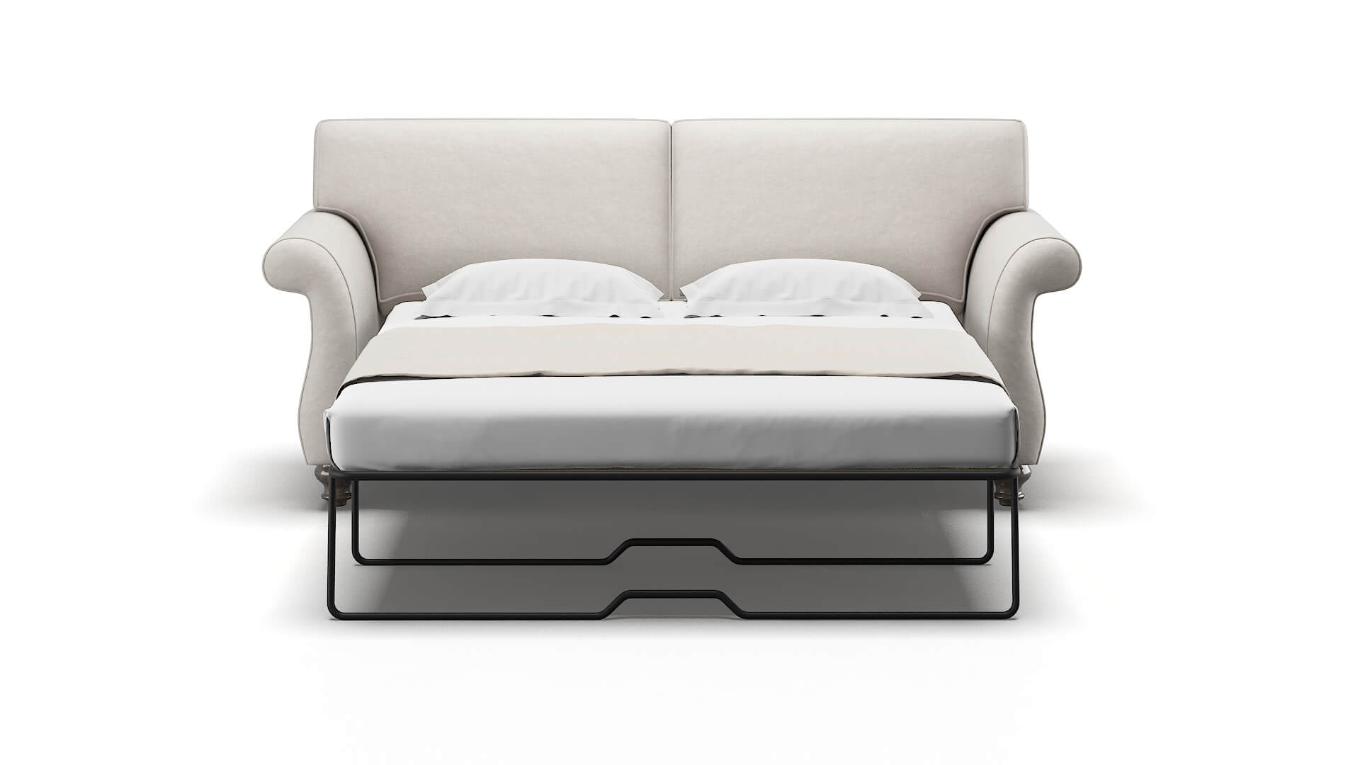 Pisa Noble Grey Sofa Sleeper Espresso legs 1