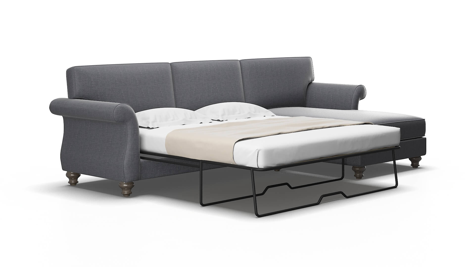 Pisa Notion graphite Panel sleeper Espresso Legs  2