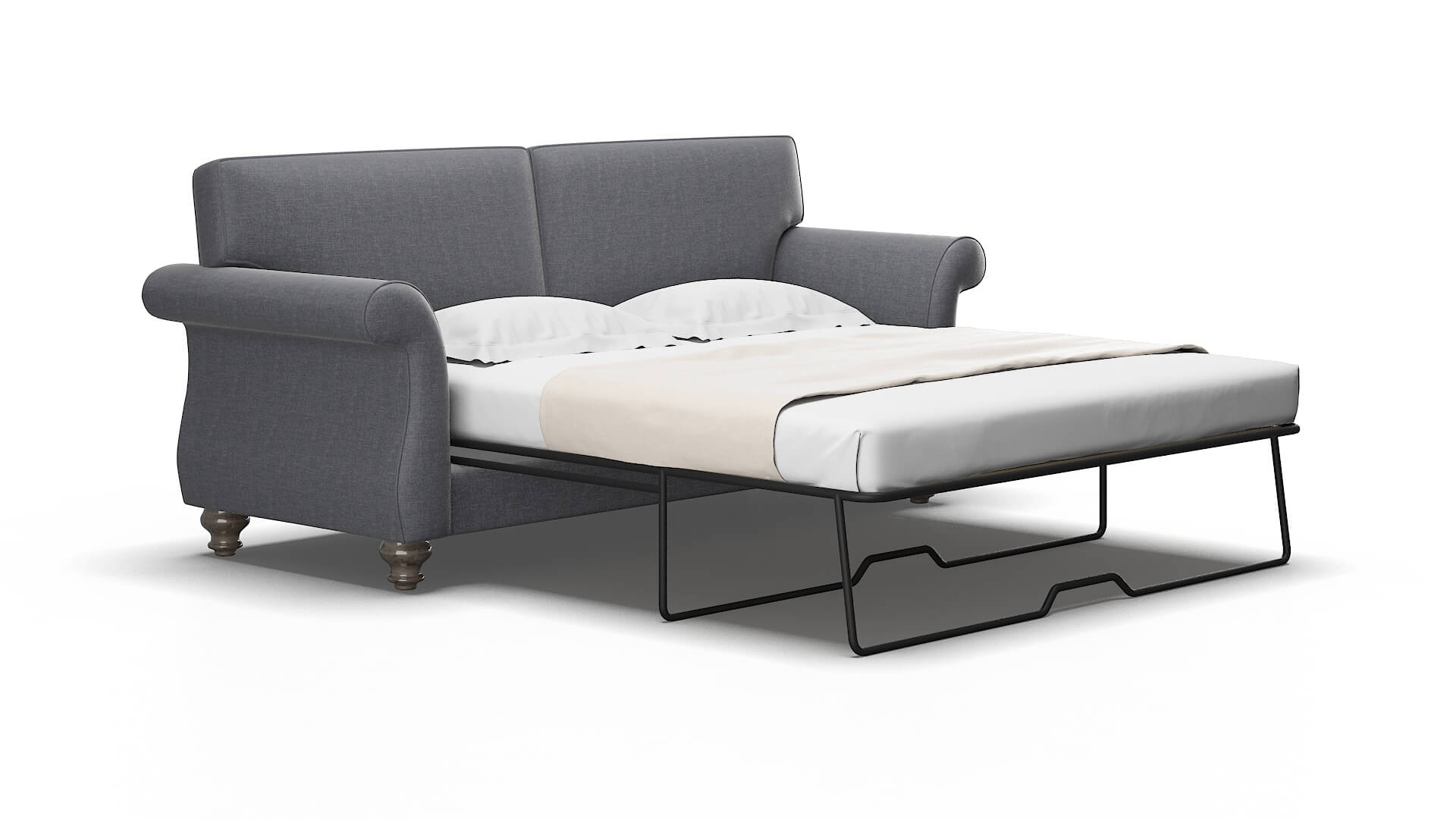 Pisa Notion Graphite Sofa Sleeper Espresso legs 2