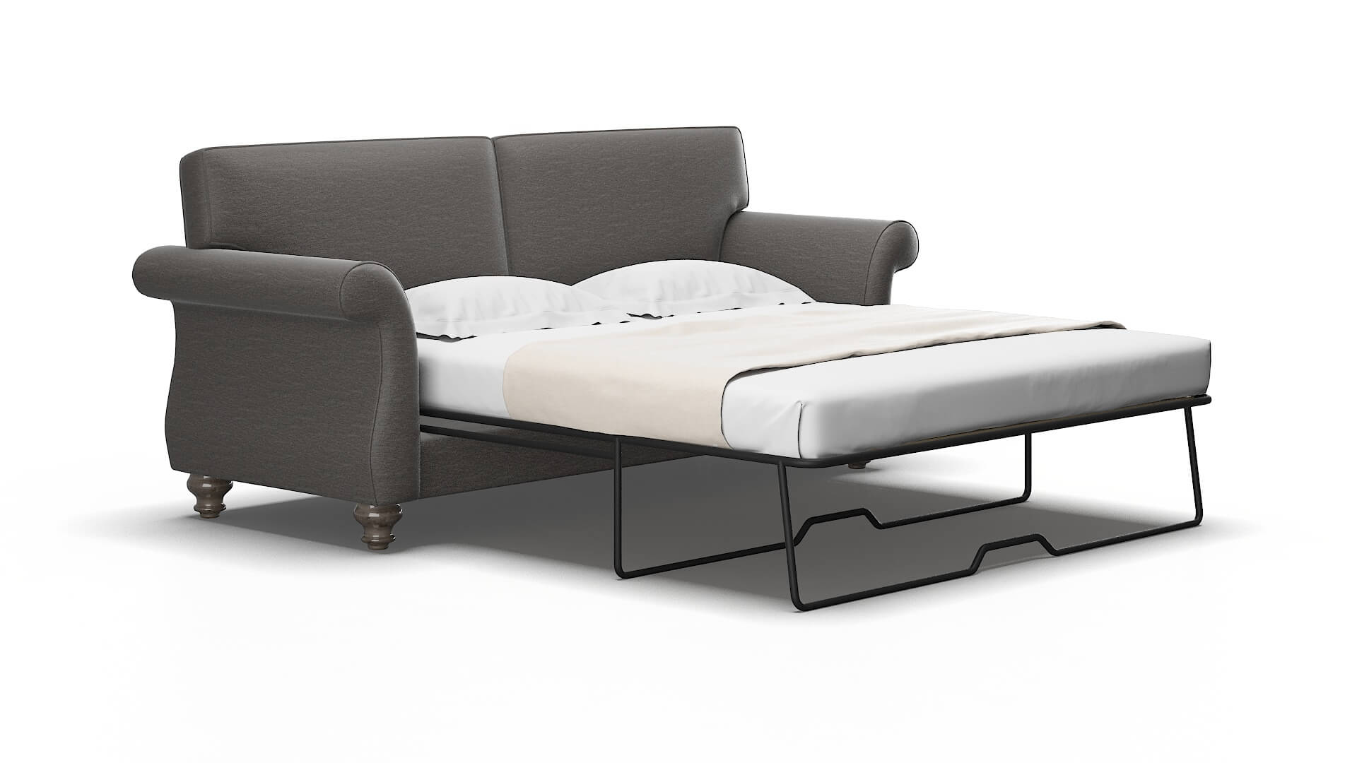 Pisa Oscar grey Sofa sleeper Espresso Legs  2