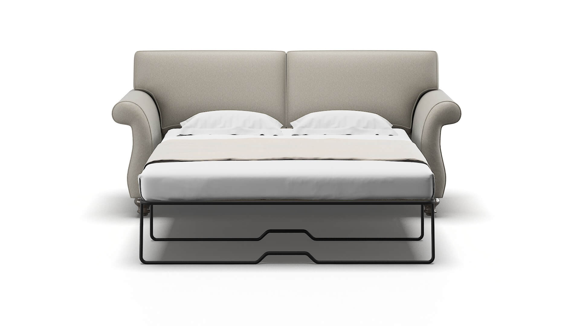 Pisa Oscar Silver Sofa Sleeper Espresso legs 1