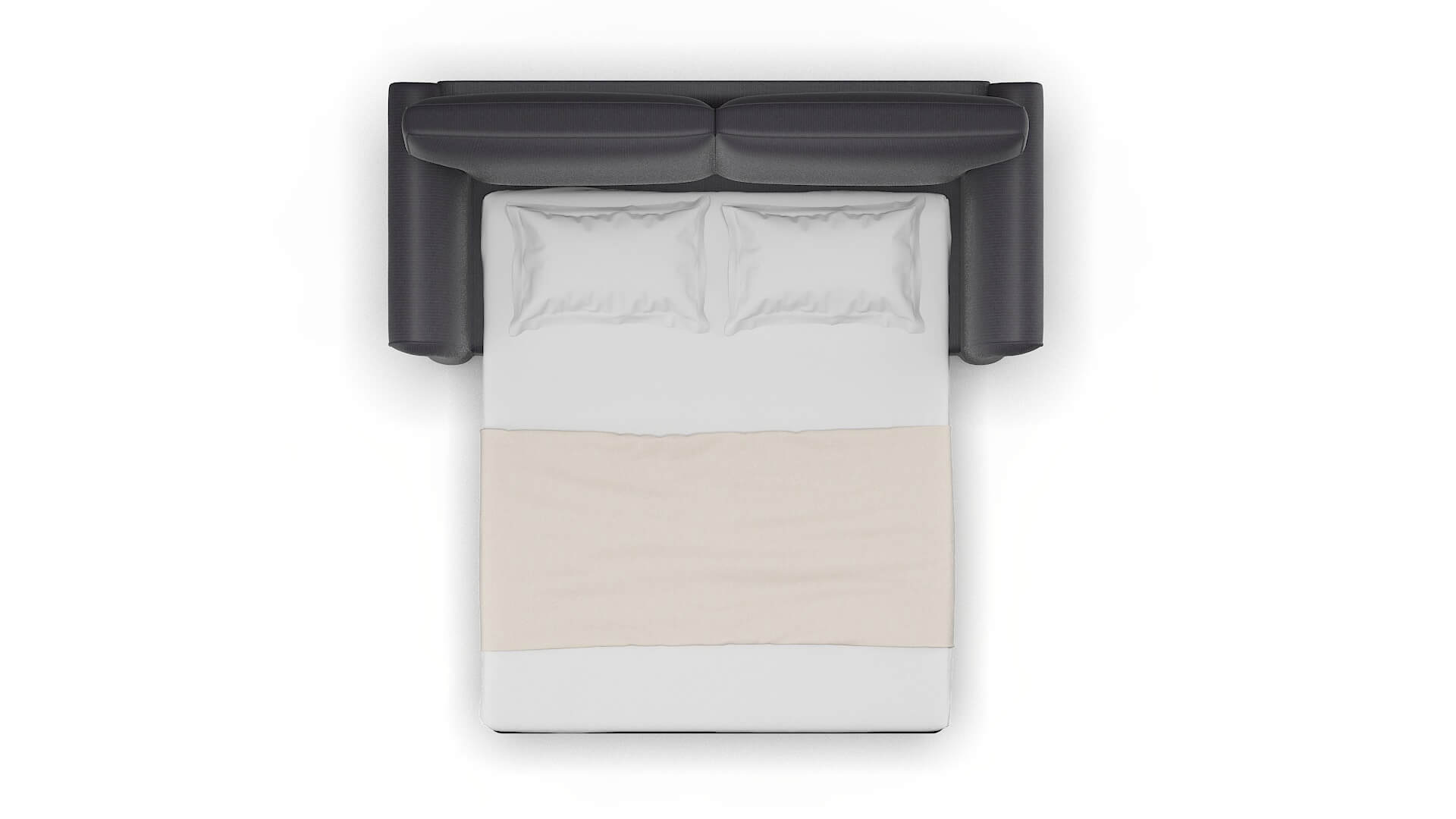 Pisa Parker Charcoal Sofa Sleeper Espresso legs 3