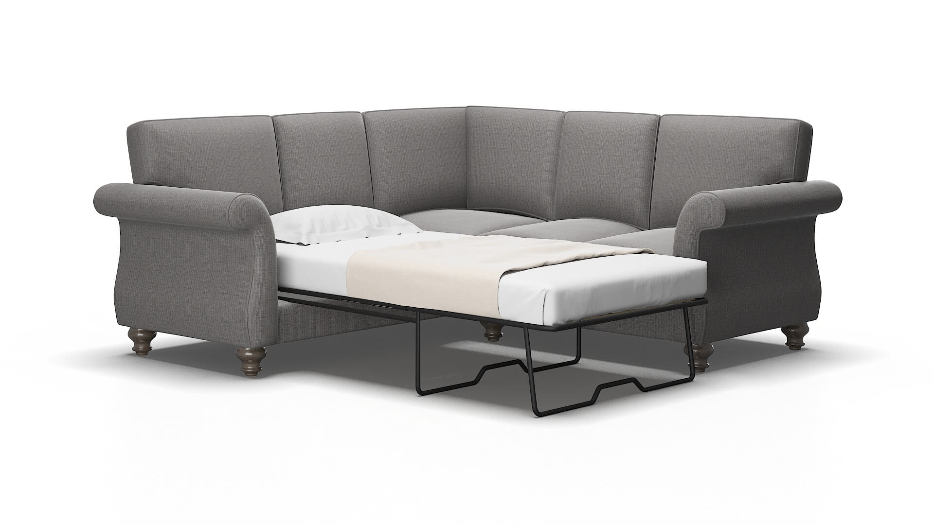 Pisa Parker graphite Sectional sleeper Espresso Legs  2