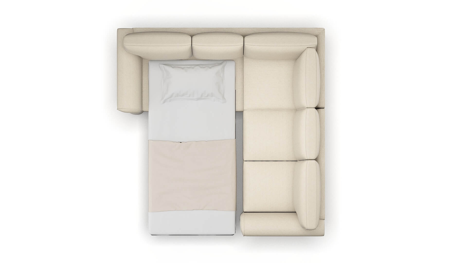 Pisa Phoenix Birch Sectional Sleeper Espresso legs 3