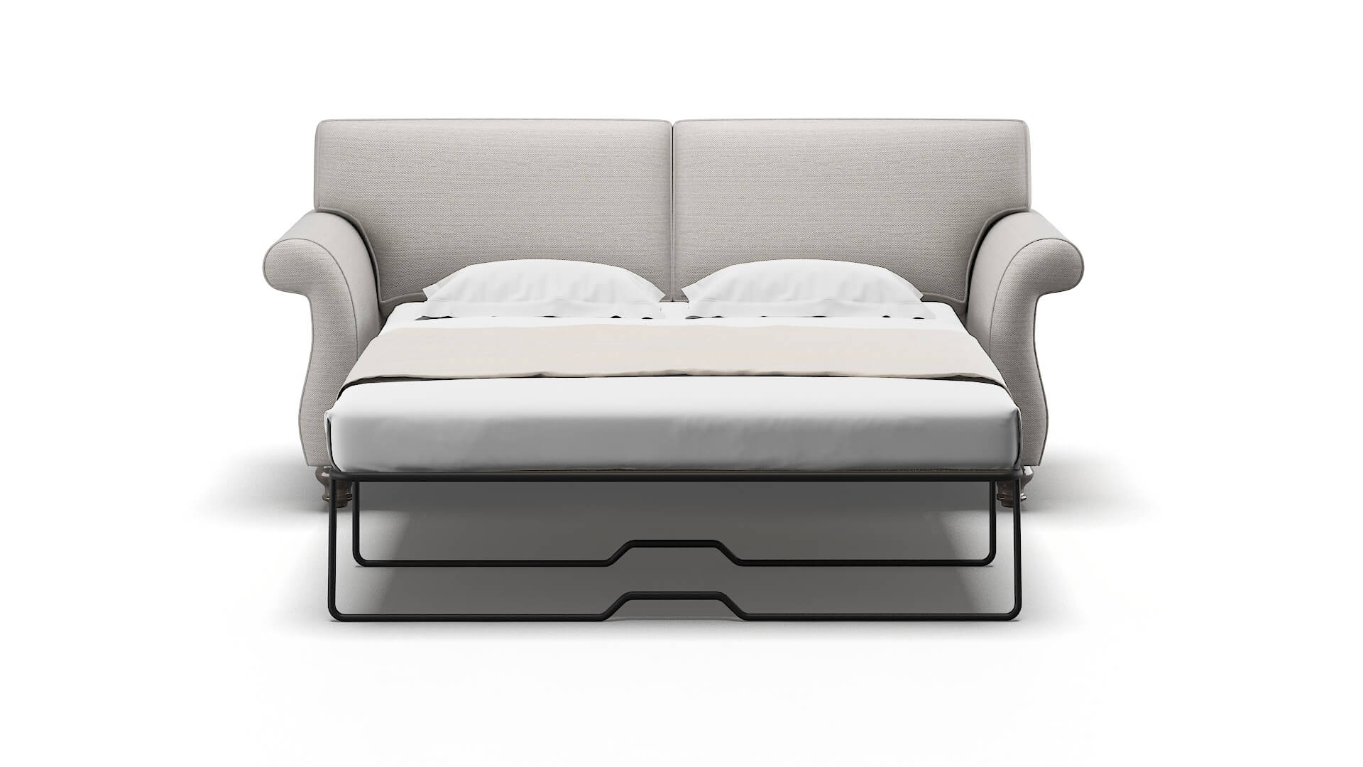 Pisa Phoenix Silver Sofa Sleeper Espresso legs 1