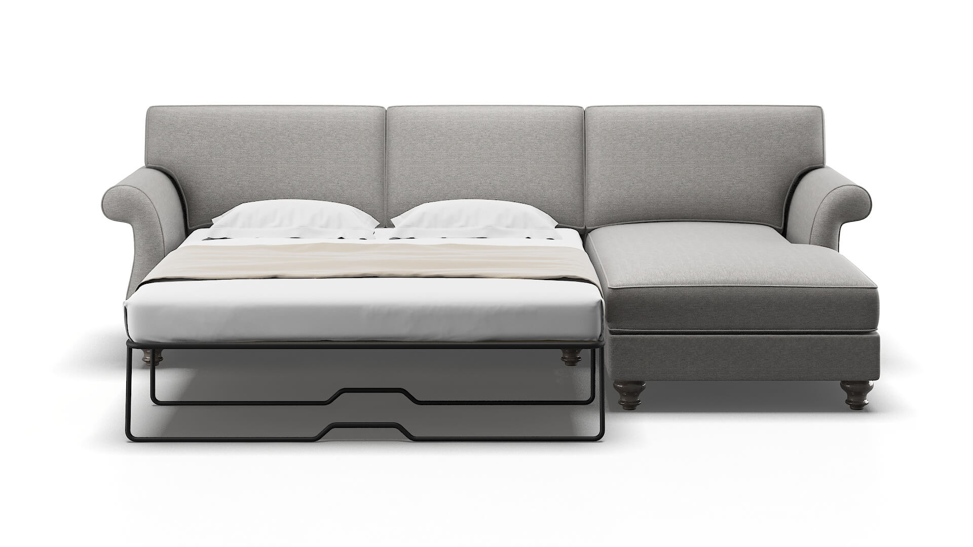 Pisa Phoenix Smoke Panel Sleeper Espresso legs 1