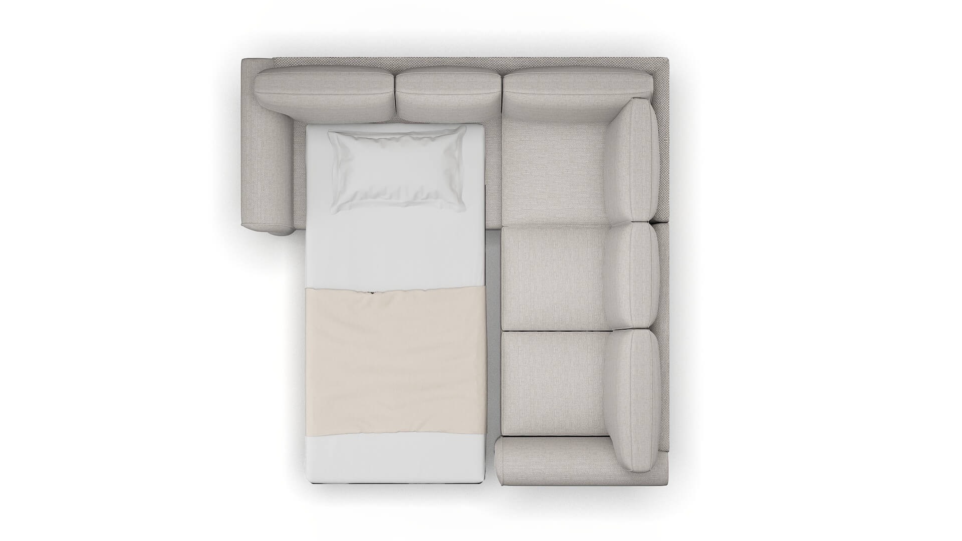 Pisa Phoenix Sterling Sectional Sleeper Espresso legs 3