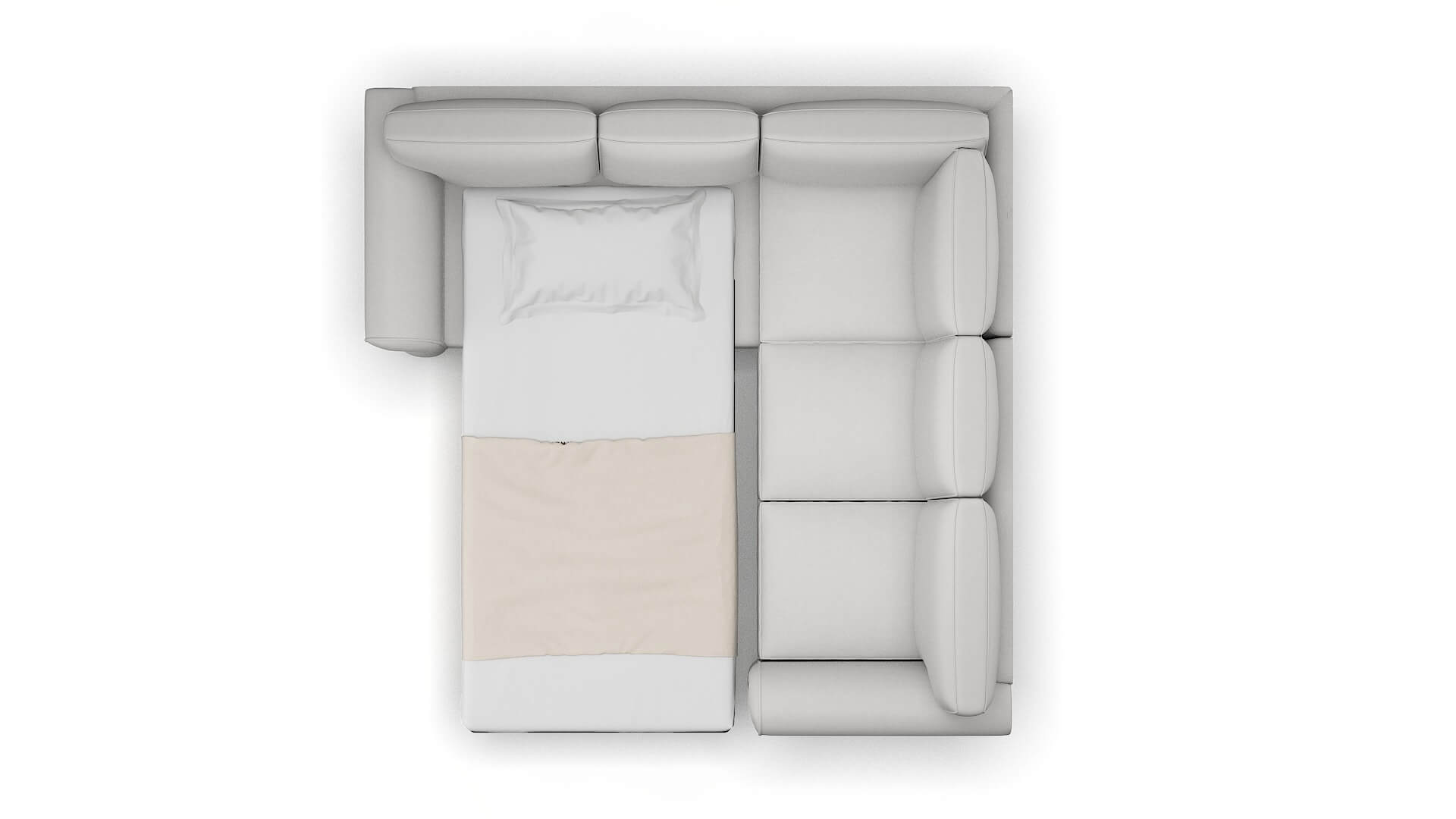 Pisa Prisma Steam Sectional Sleeper Espresso legs 3