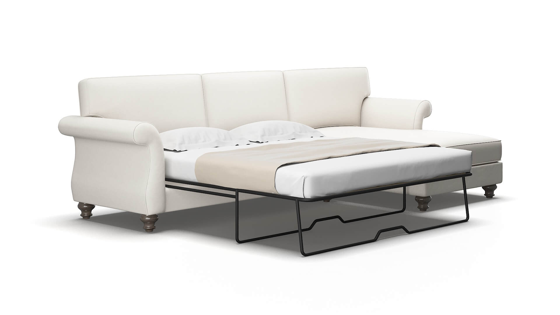 Pisa Redondo pearl Panel sleeper Espresso Legs  2