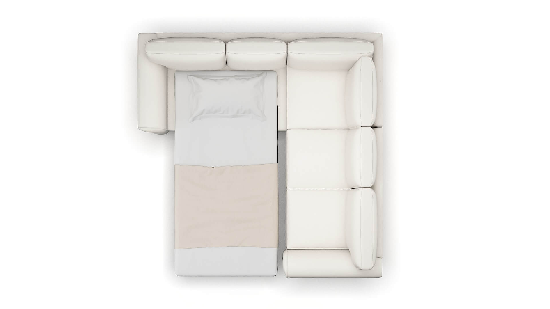 Pisa Redondo Pearl Sectional Sleeper Espresso legs 3