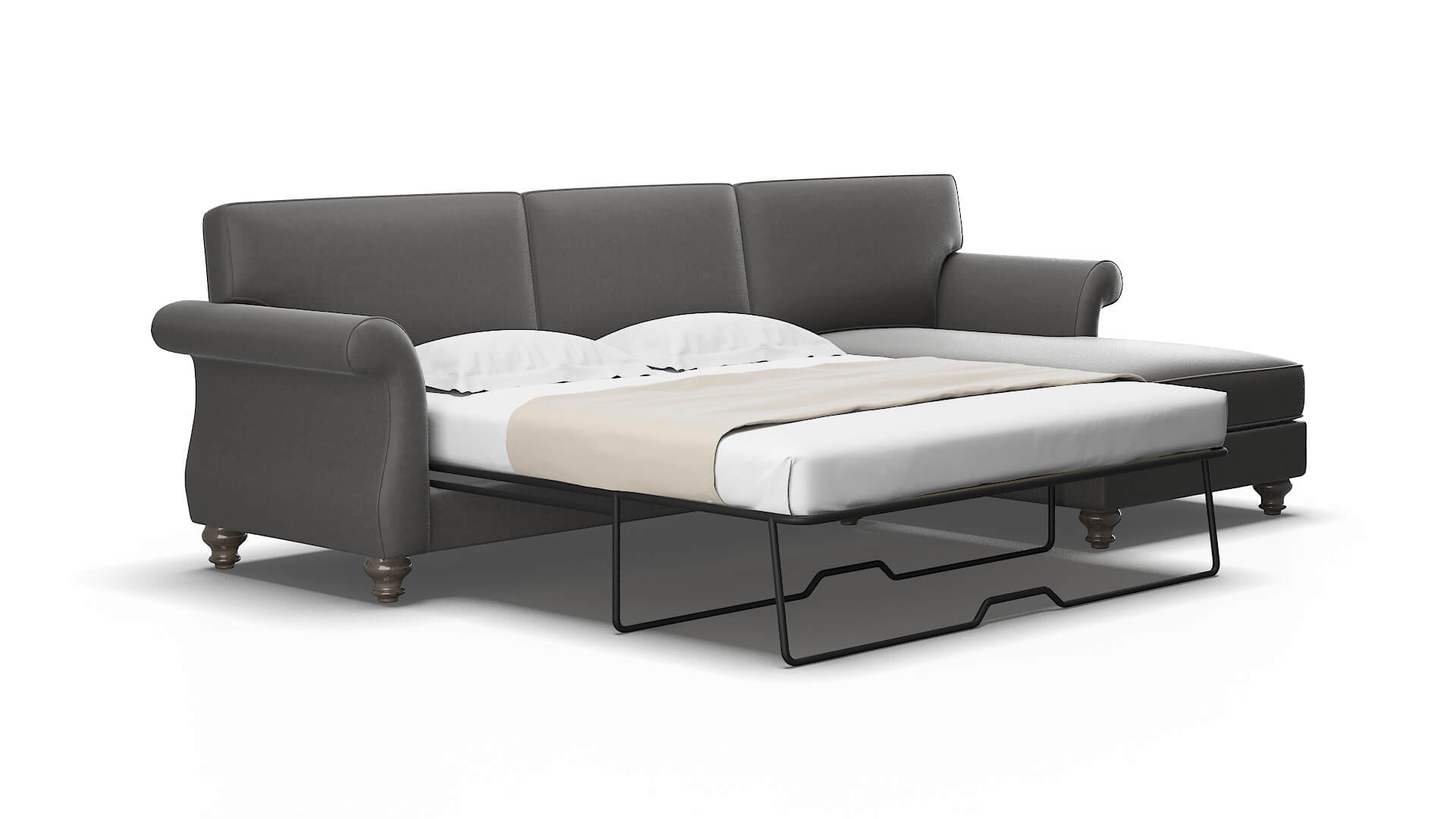 Pisa Rocket charcoal Panel sleeper Espresso Legs  2