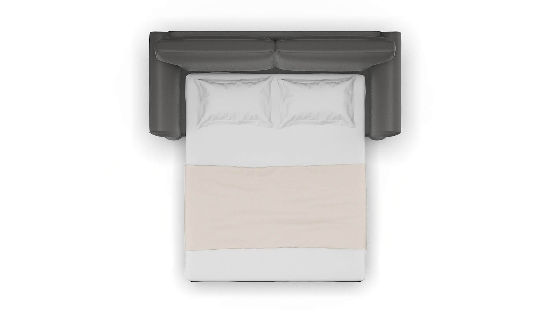 Pisa Rocket Charcoal Sofa Sleeper Espresso legs 3