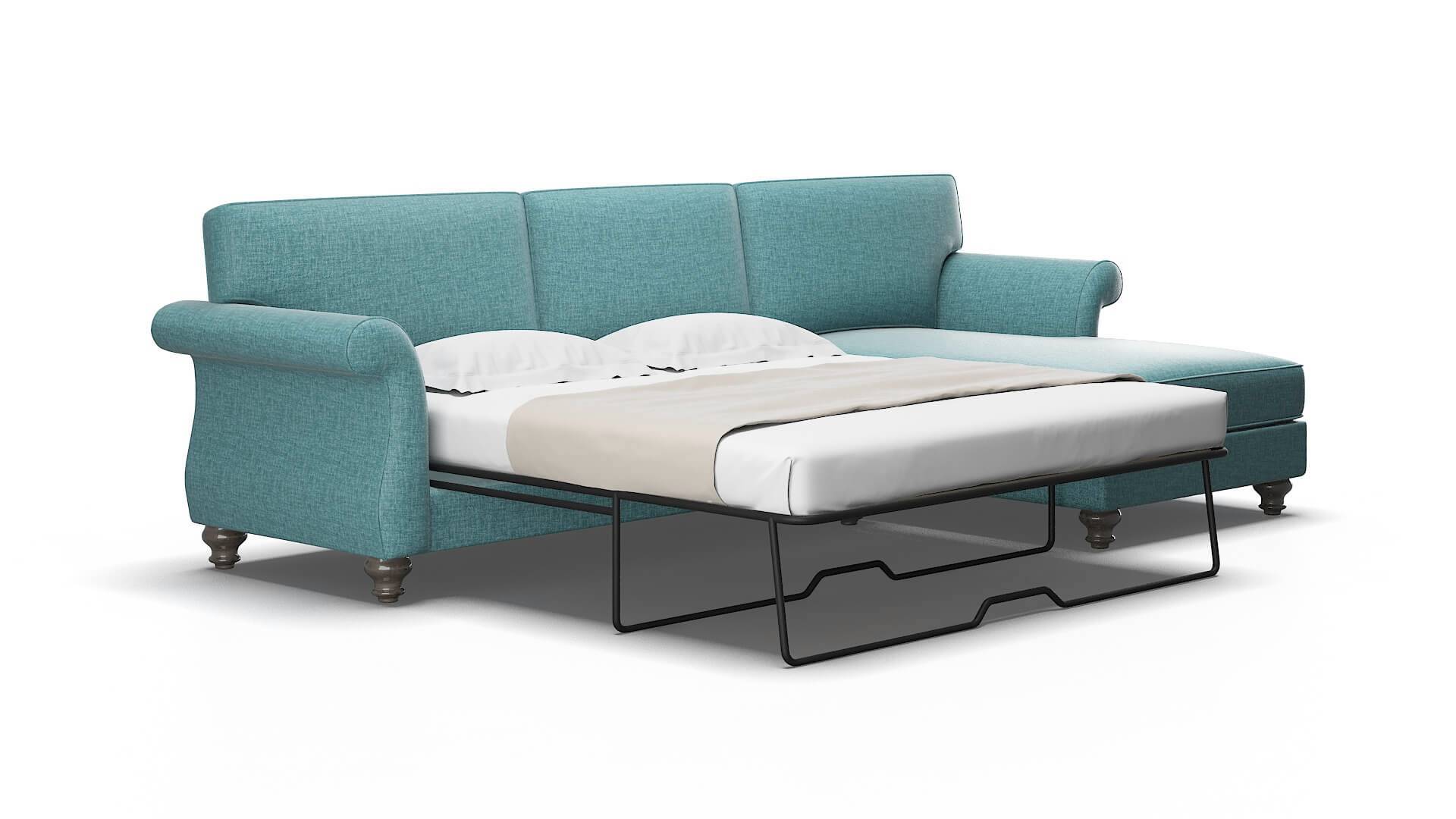 Pisa Rocket Peacock Panel Sleeper Espresso legs 2