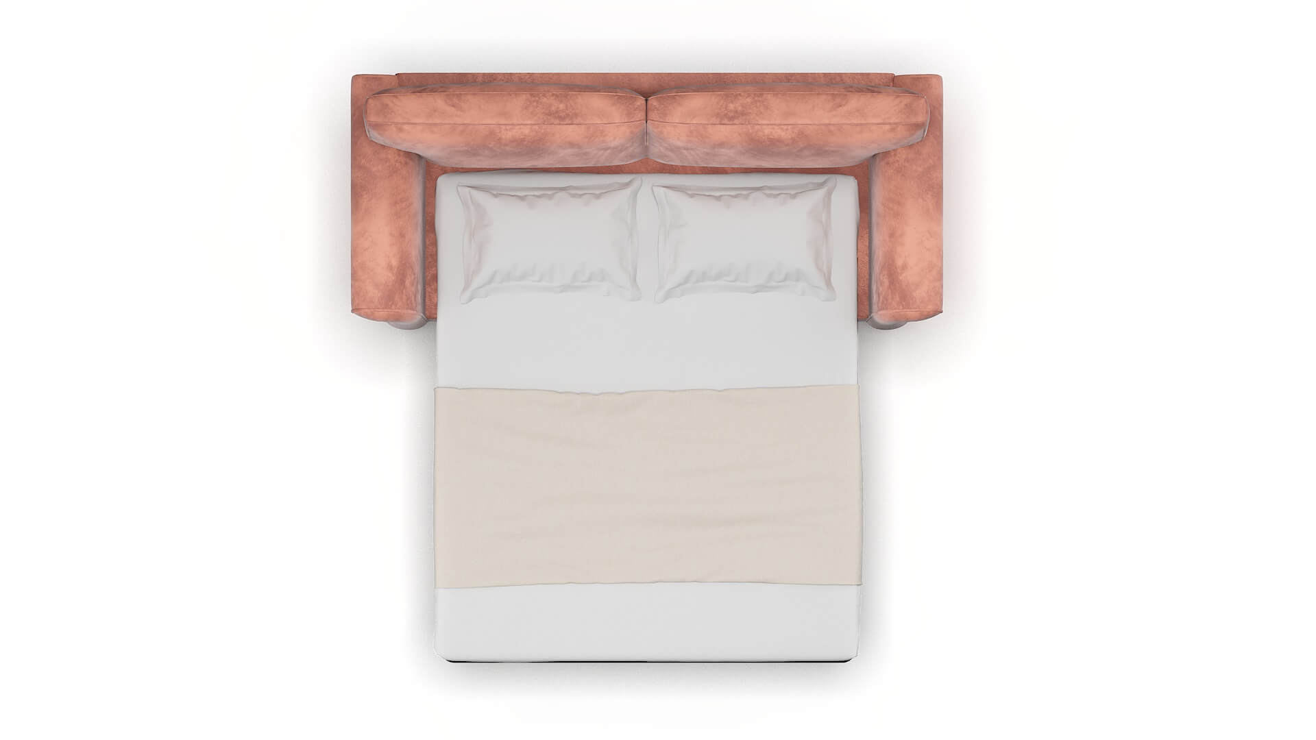 Pisa Royale Blush Sofa Sleeper Espresso legs 3