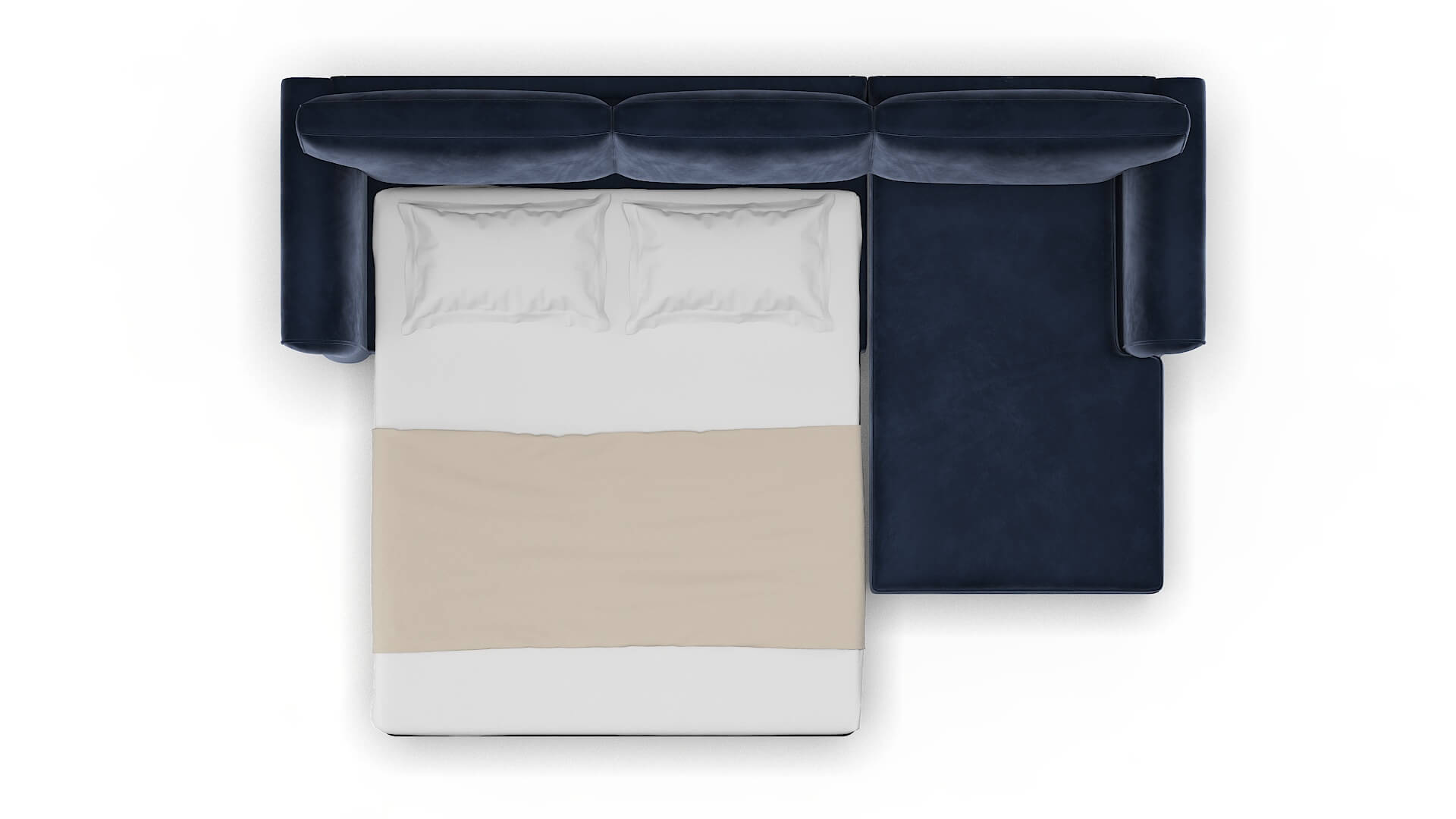 Pisa Royale Cobalt Panel Sleeper Espresso legs 3