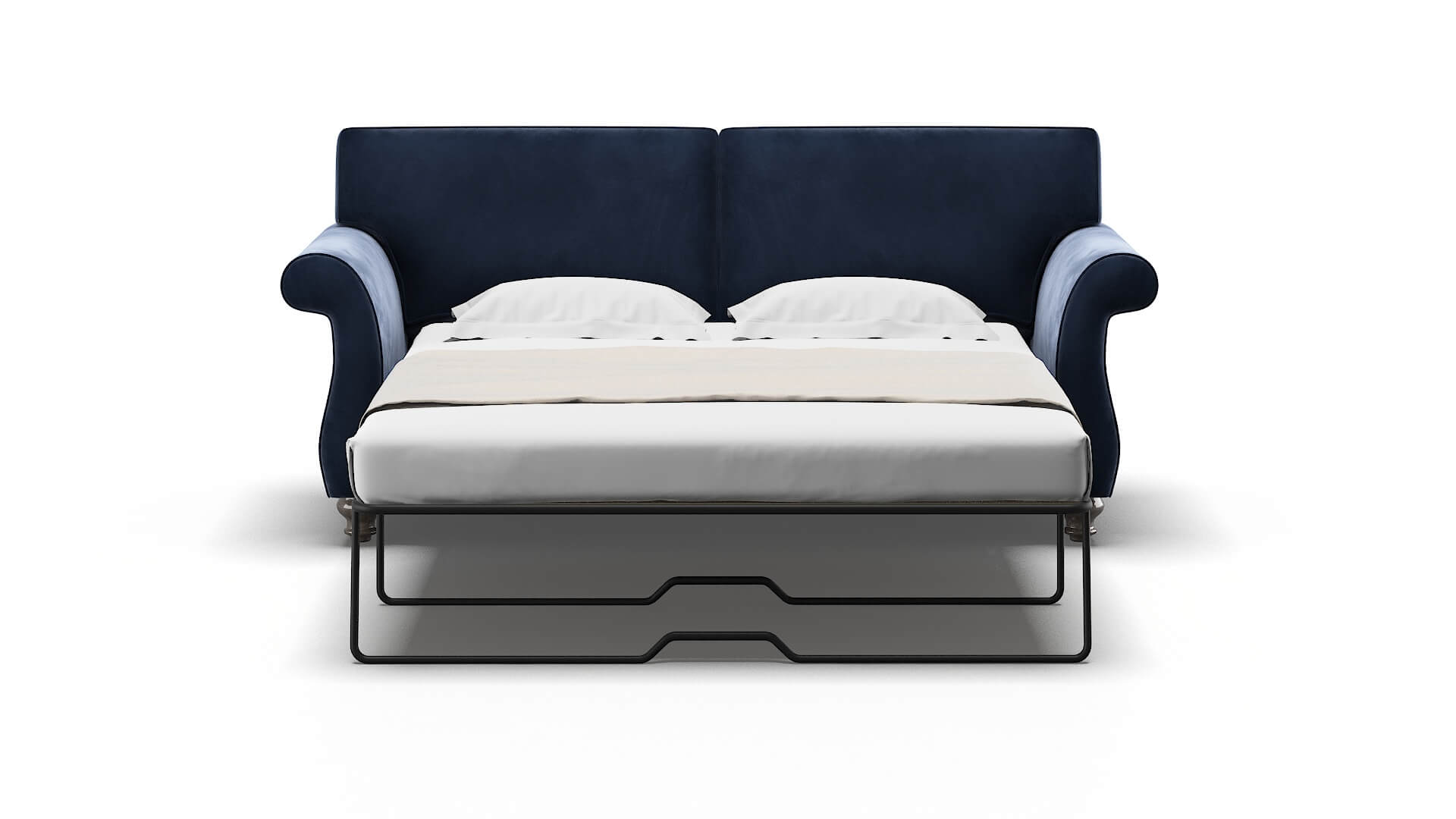 Pisa Royale Cobalt Sofa Sleeper Espresso legs 1