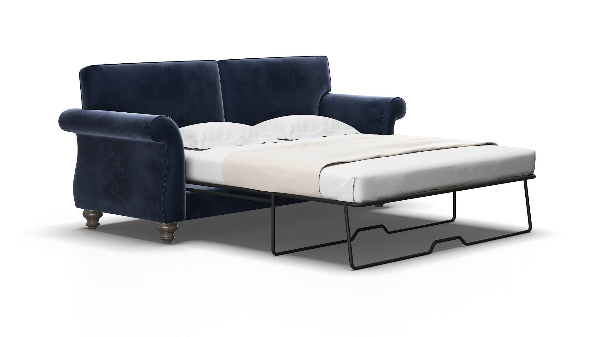 Pisa Royale cobalt Sofa sleeper Espresso Legs  2