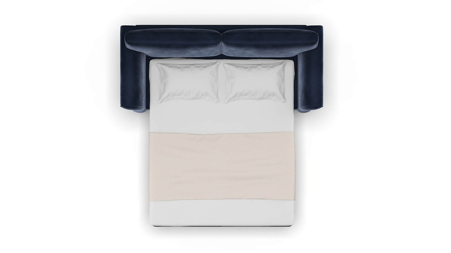 Pisa Royale Cobalt Sofa Sleeper Espresso legs 3