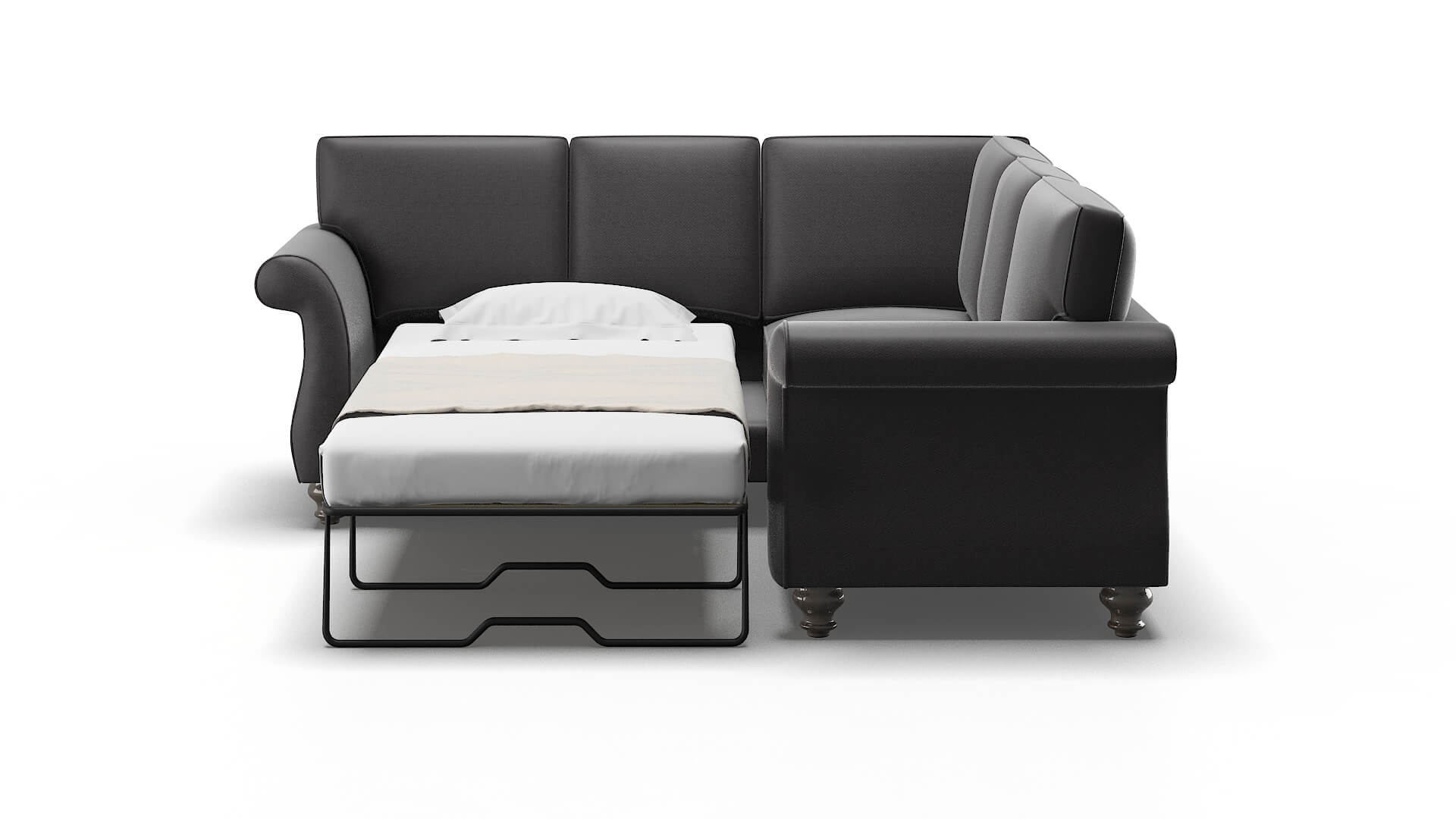 Pisa Royale Eclipse Sectional Sleeper Espresso legs 1
