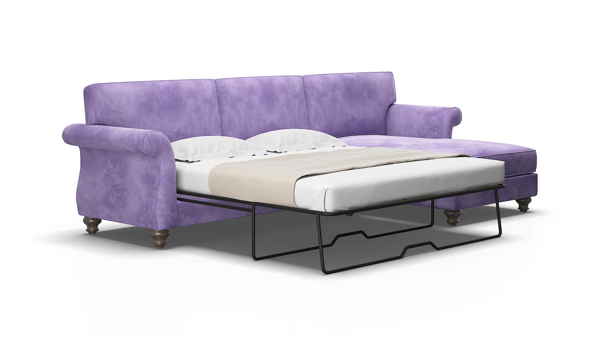 Pisa Royale lavender Panel sleeper Espresso Legs  2