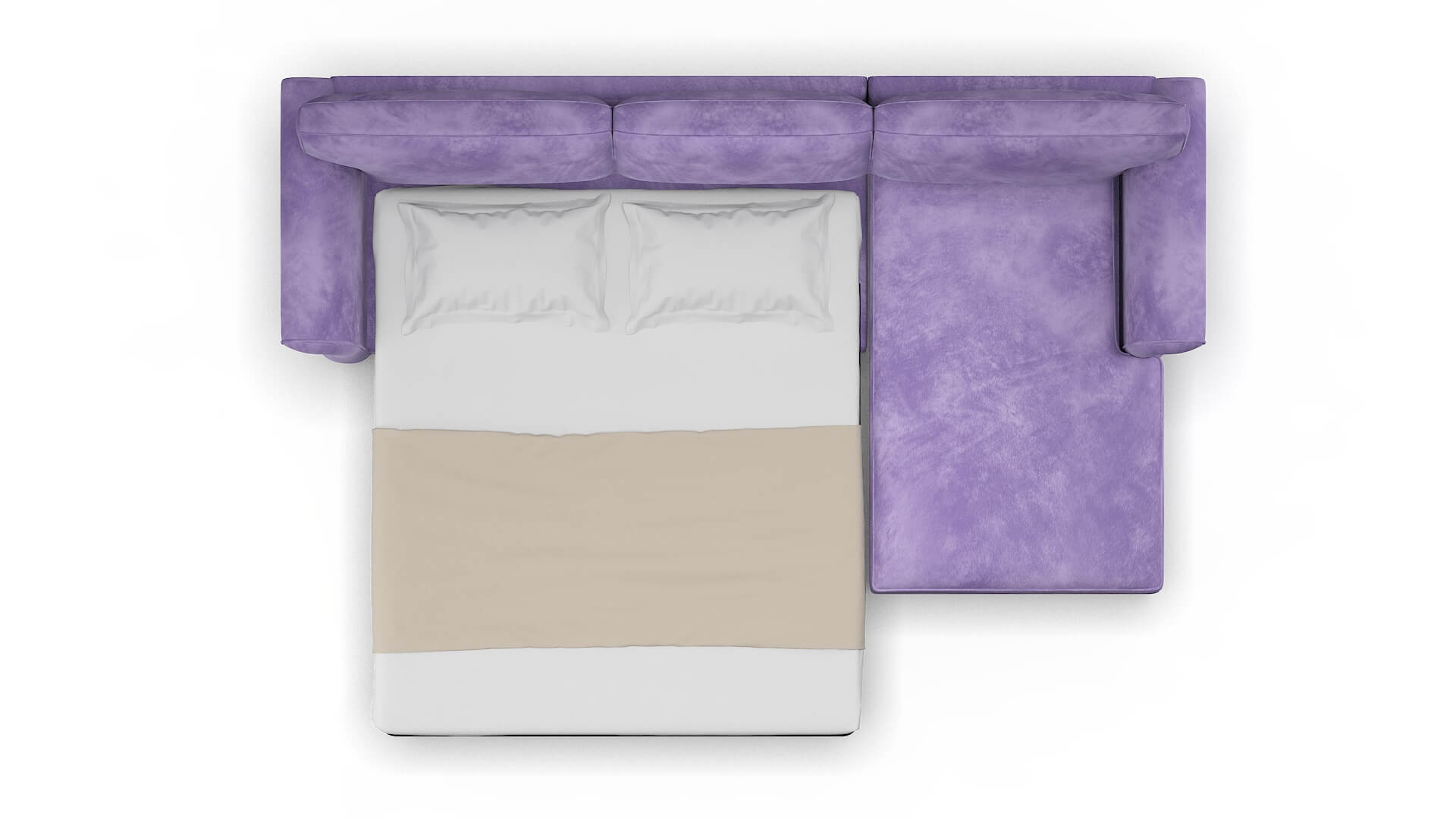Pisa Royale Lavender Panel Sleeper Espresso legs 3
