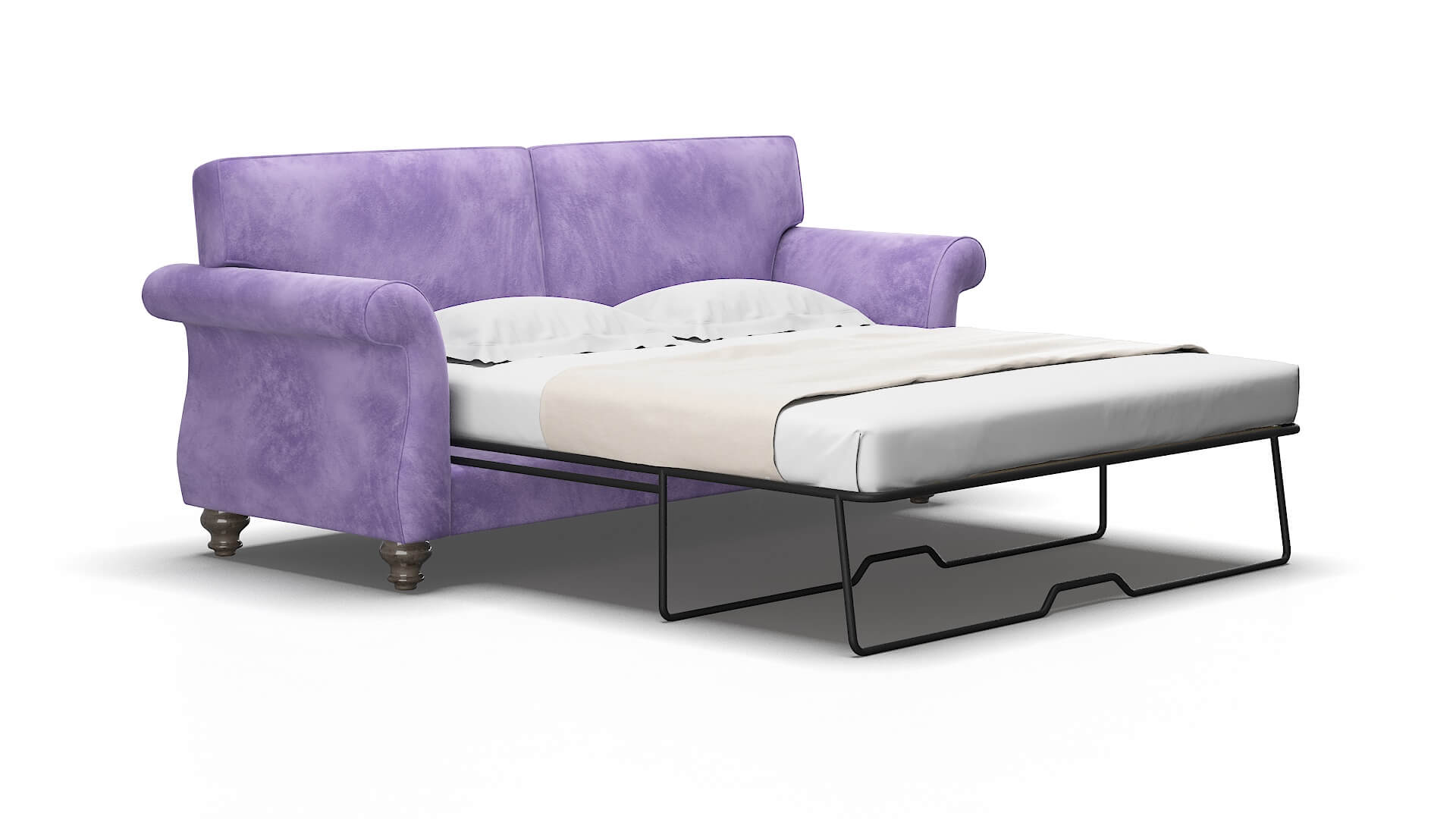 Pisa Royale lavender Sofa sleeper Espresso Legs  2
