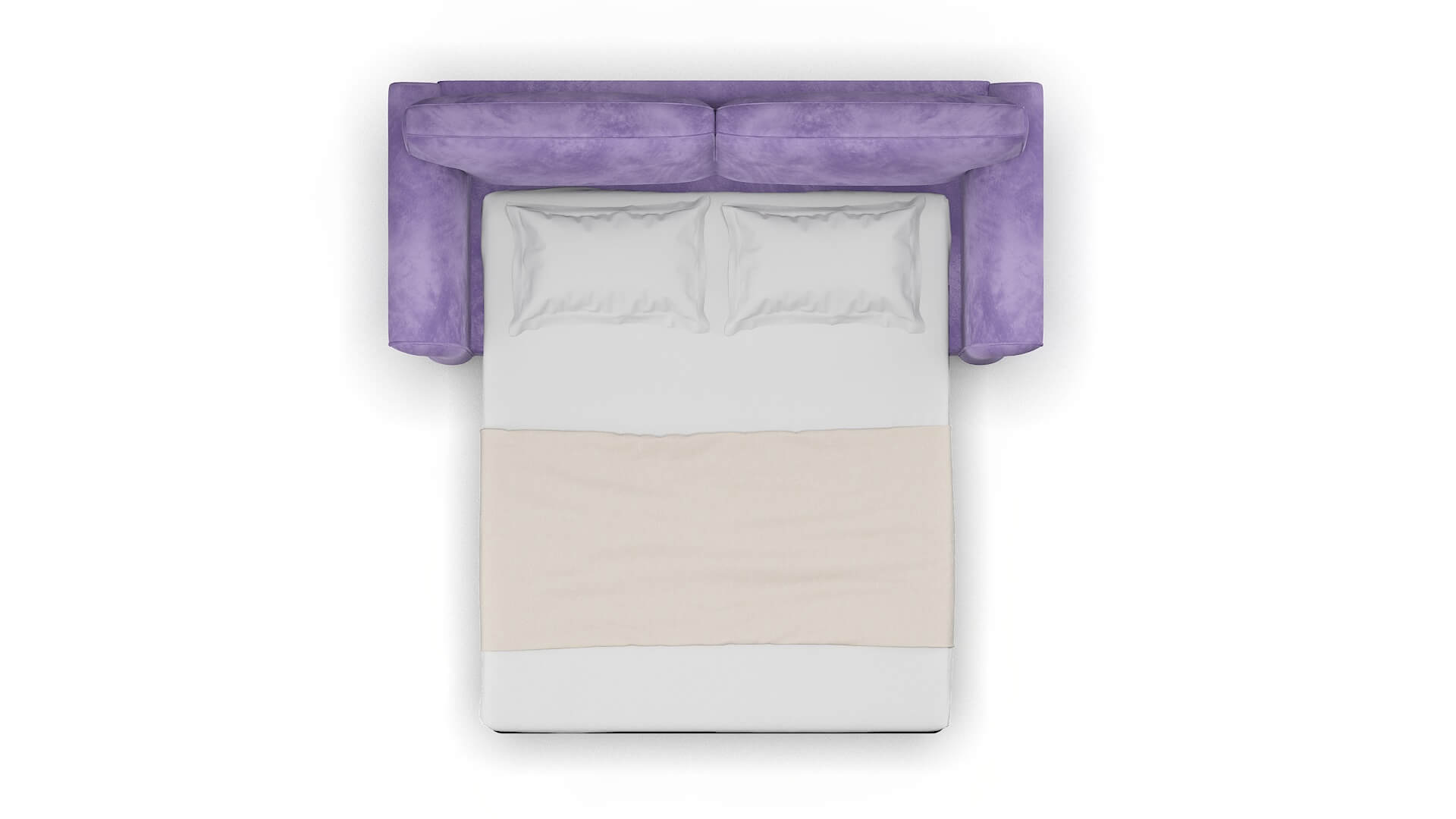 Pisa Royale Lavender Sofa Sleeper Espresso legs 3