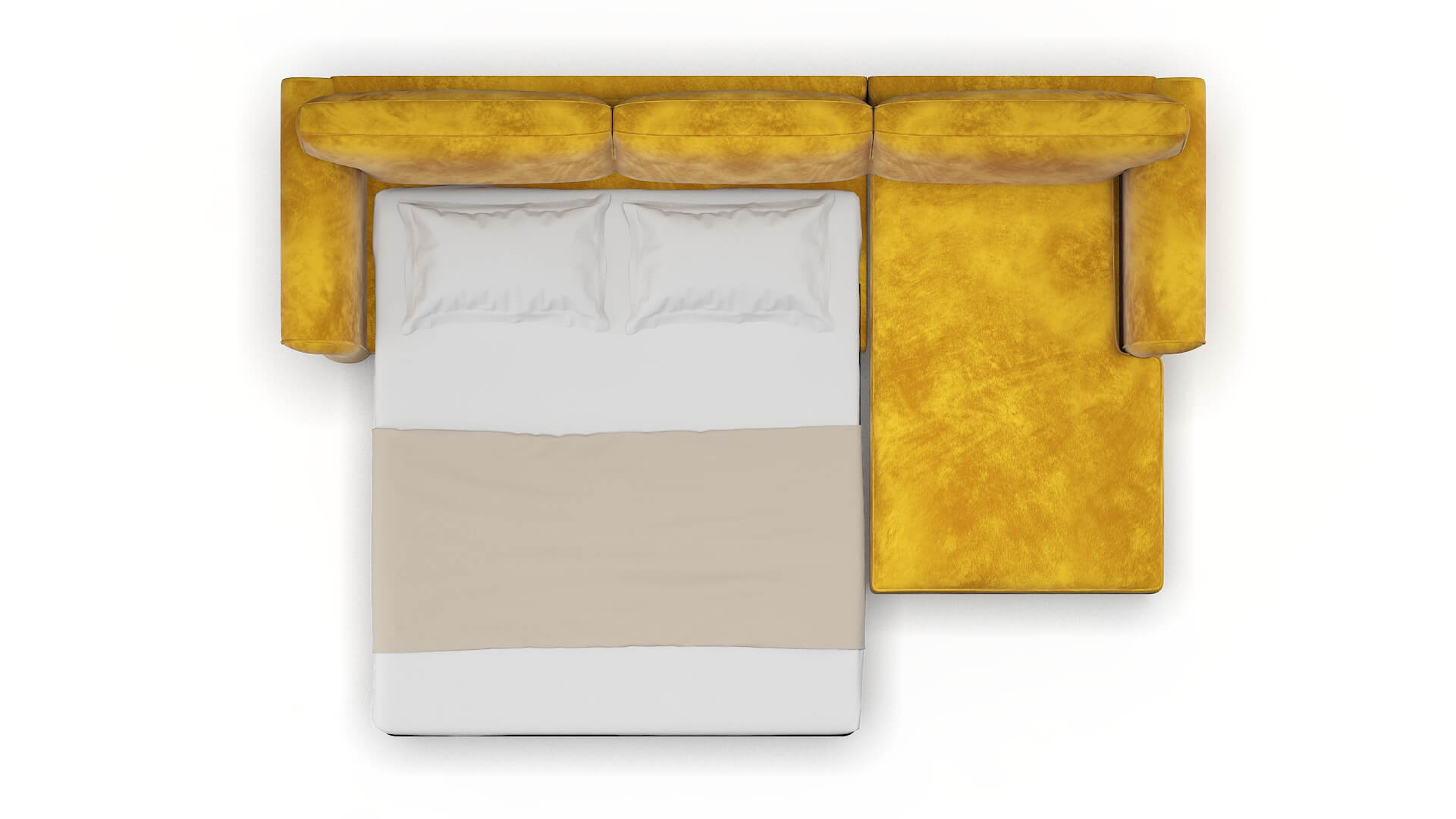 Pisa Royale Marigold Panel Sleeper Espresso legs 3