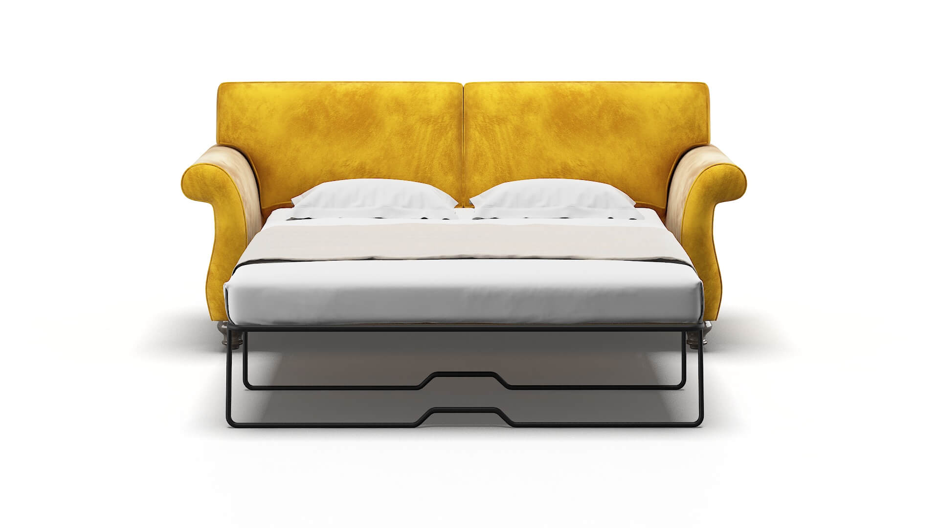 Pisa Royale Marigold Sofa Sleeper Espresso legs 1