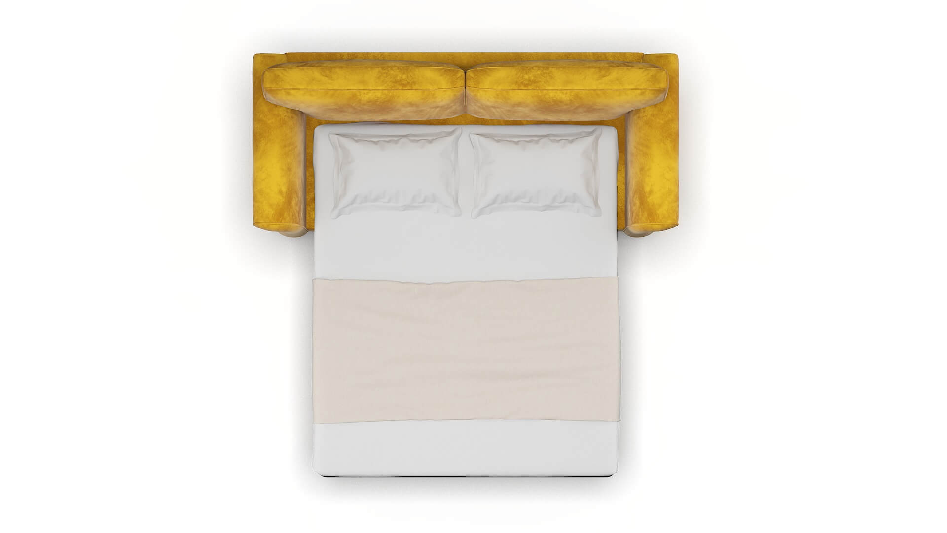 Pisa Royale Marigold Sofa Sleeper Espresso legs 3