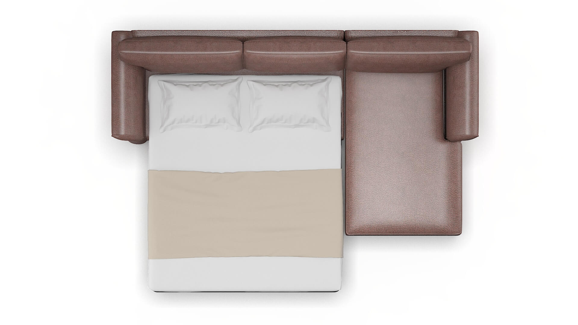 Pisa Royale Mocha Panel Sleeper Espresso legs 3