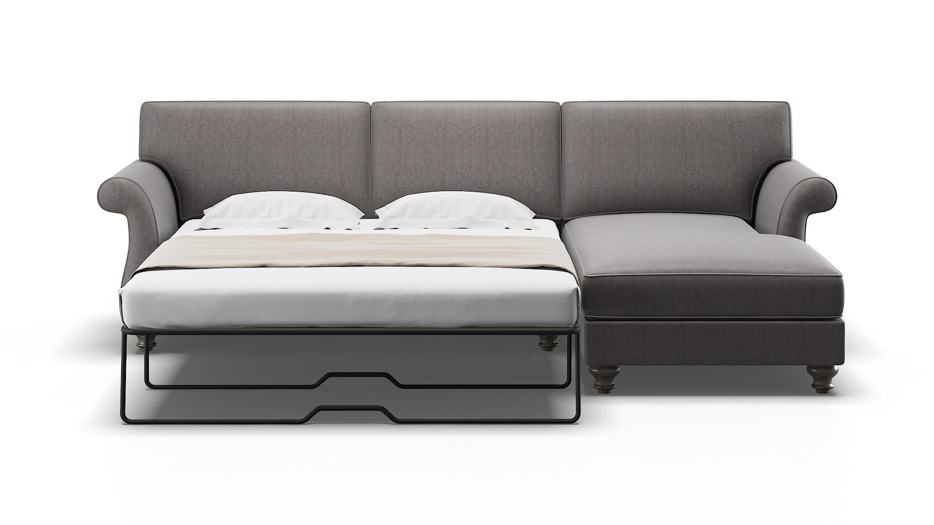 Pisa Sasha Granite Panel Sleeper Espresso legs 1