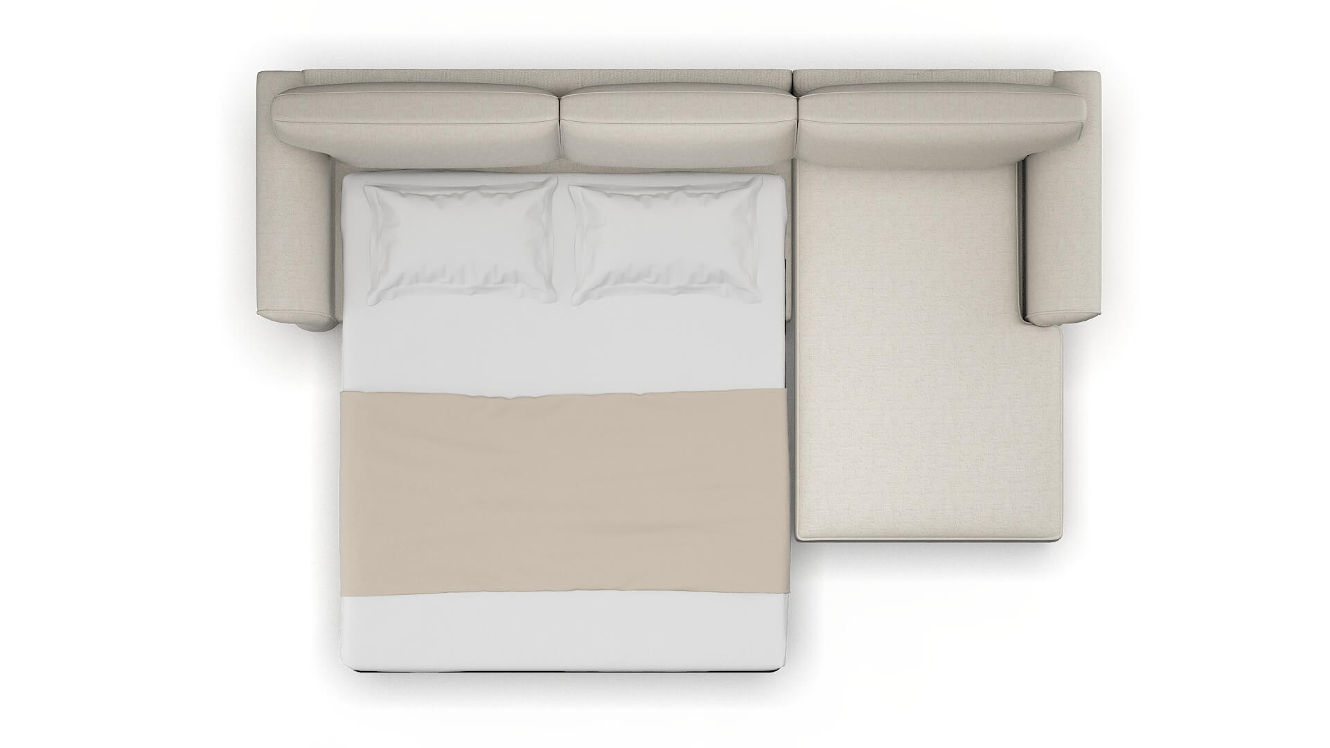 Pisa Sasha Linen Panel Sleeper Espresso legs 3