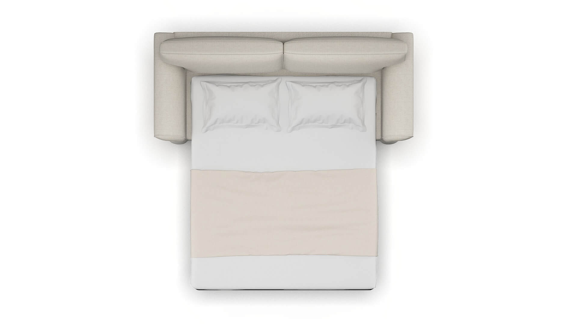 Pisa Sasha Linen Sofa Sleeper Espresso legs 3