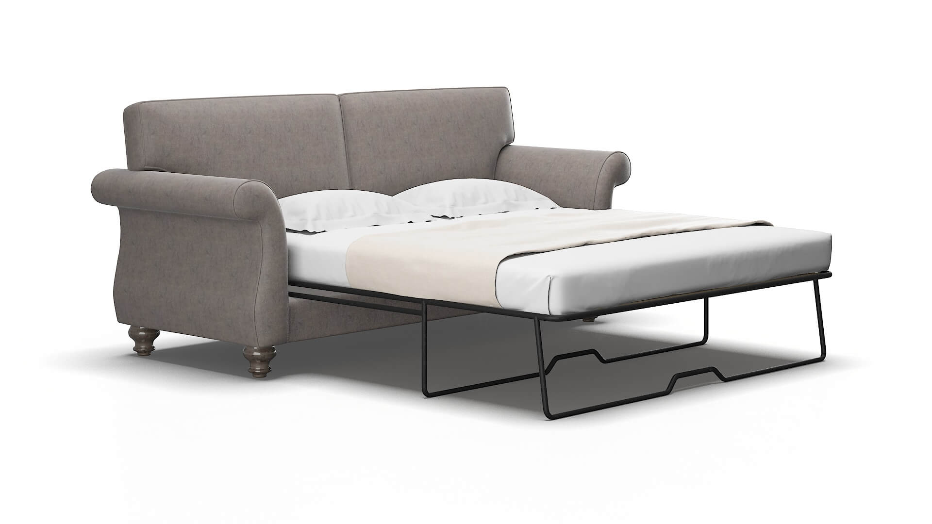 Pisa Suave Slate Sofa Sleeper espresso legs 2