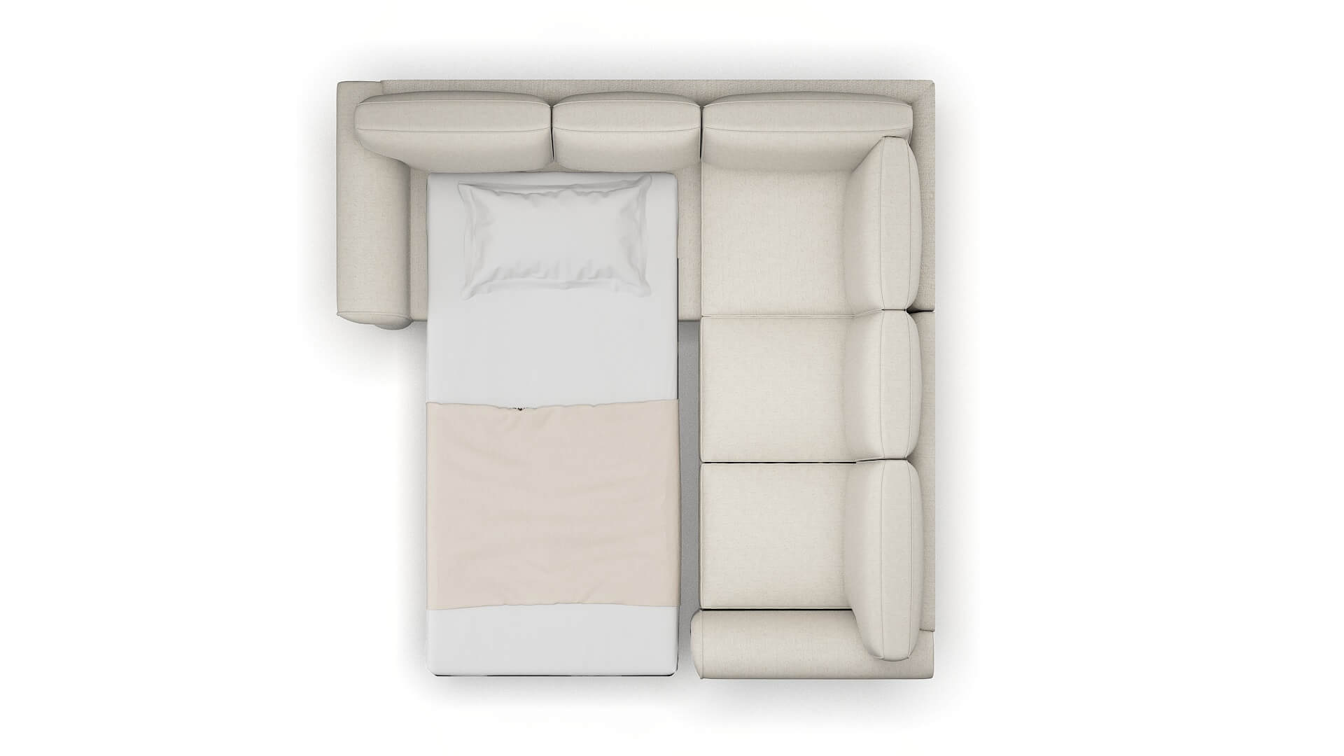 Pisa Terrain Natural Sectional Sleeper Espresso legs 3