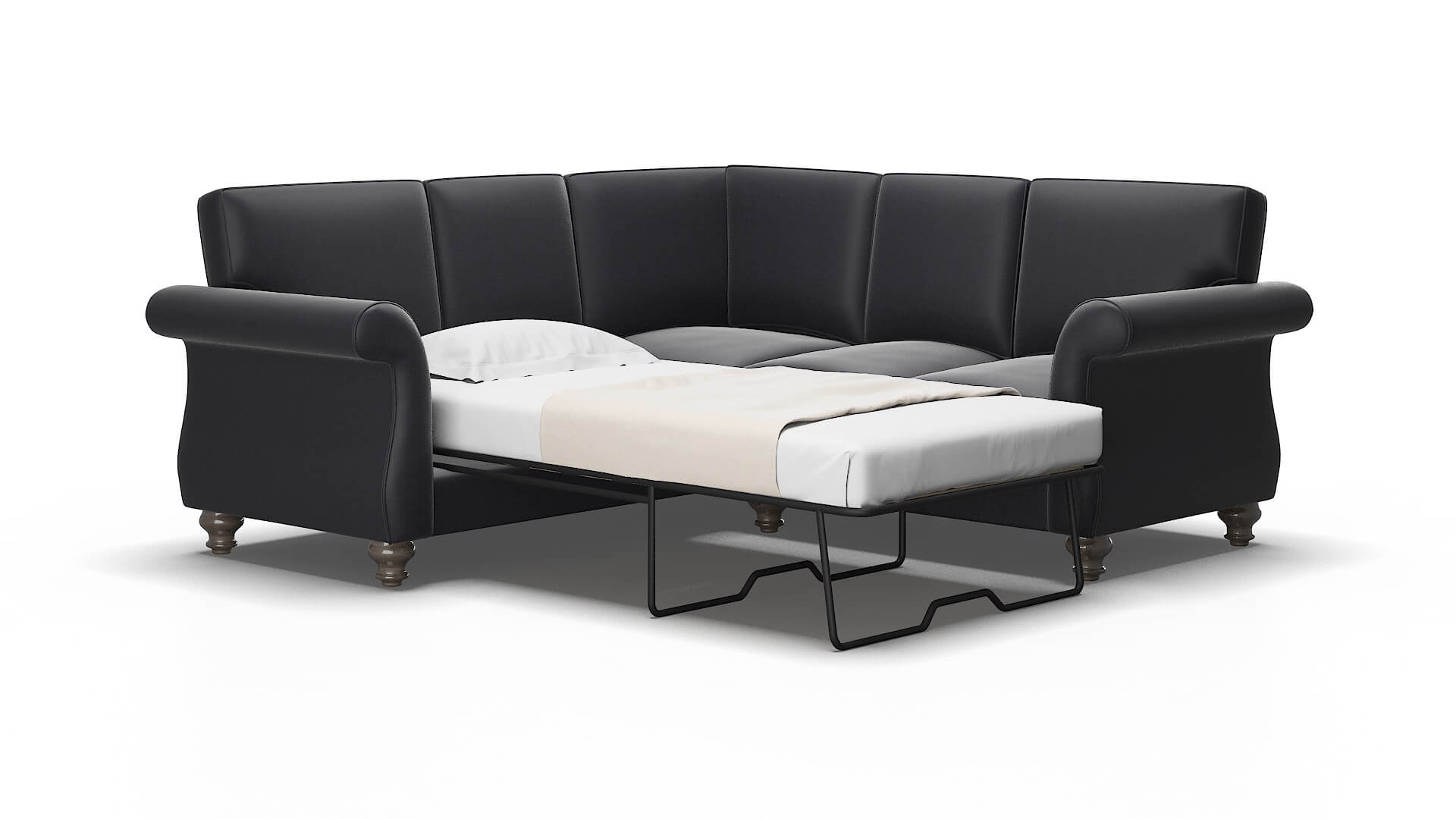 Pisa Urban_d eclipse Sectional sleeper Espresso Legs  2