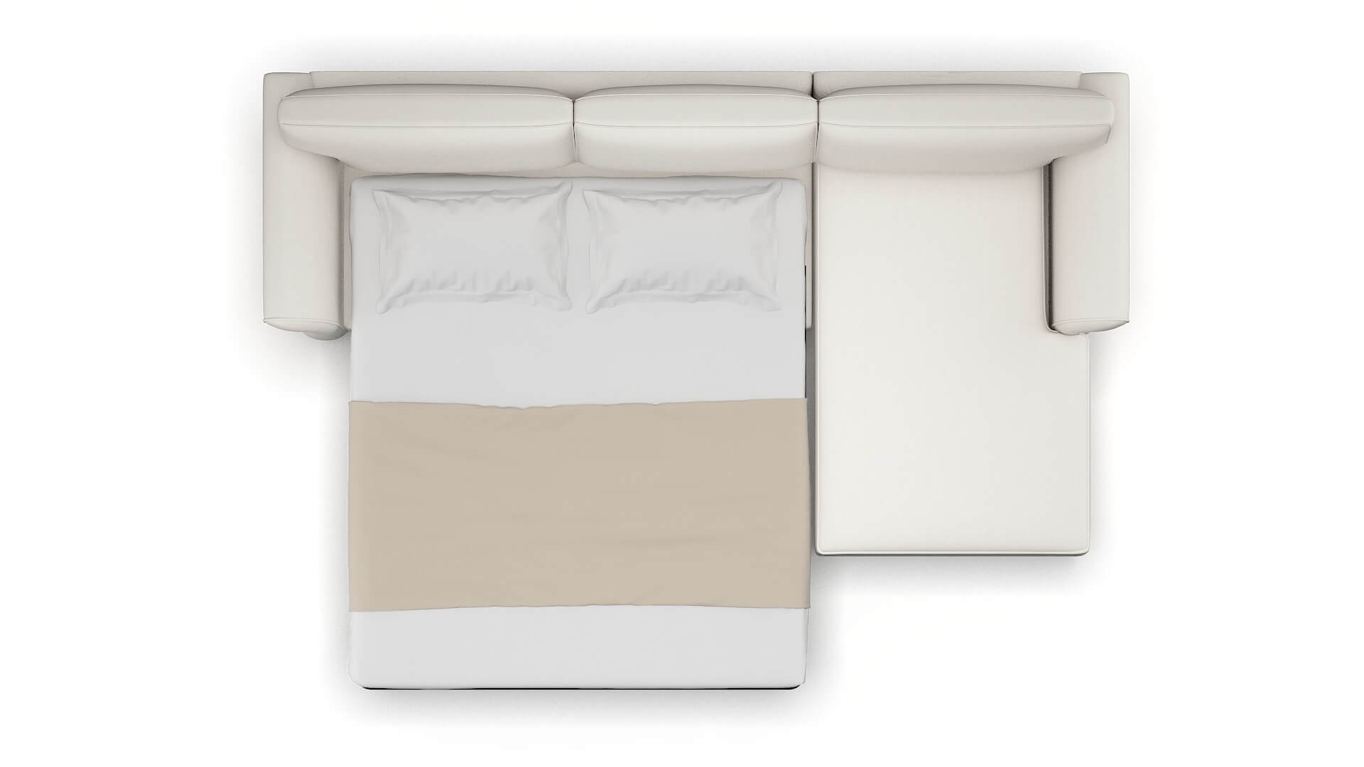 Pisa Venice Eggshell Panel Sleeper Espresso legs 3