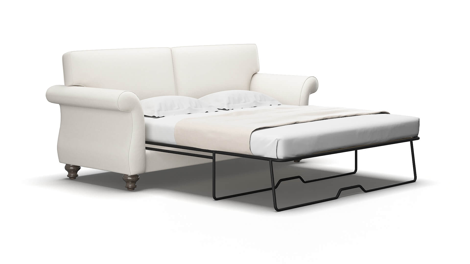 Pisa Venice eggshell Sofa sleeper Espresso Legs  2