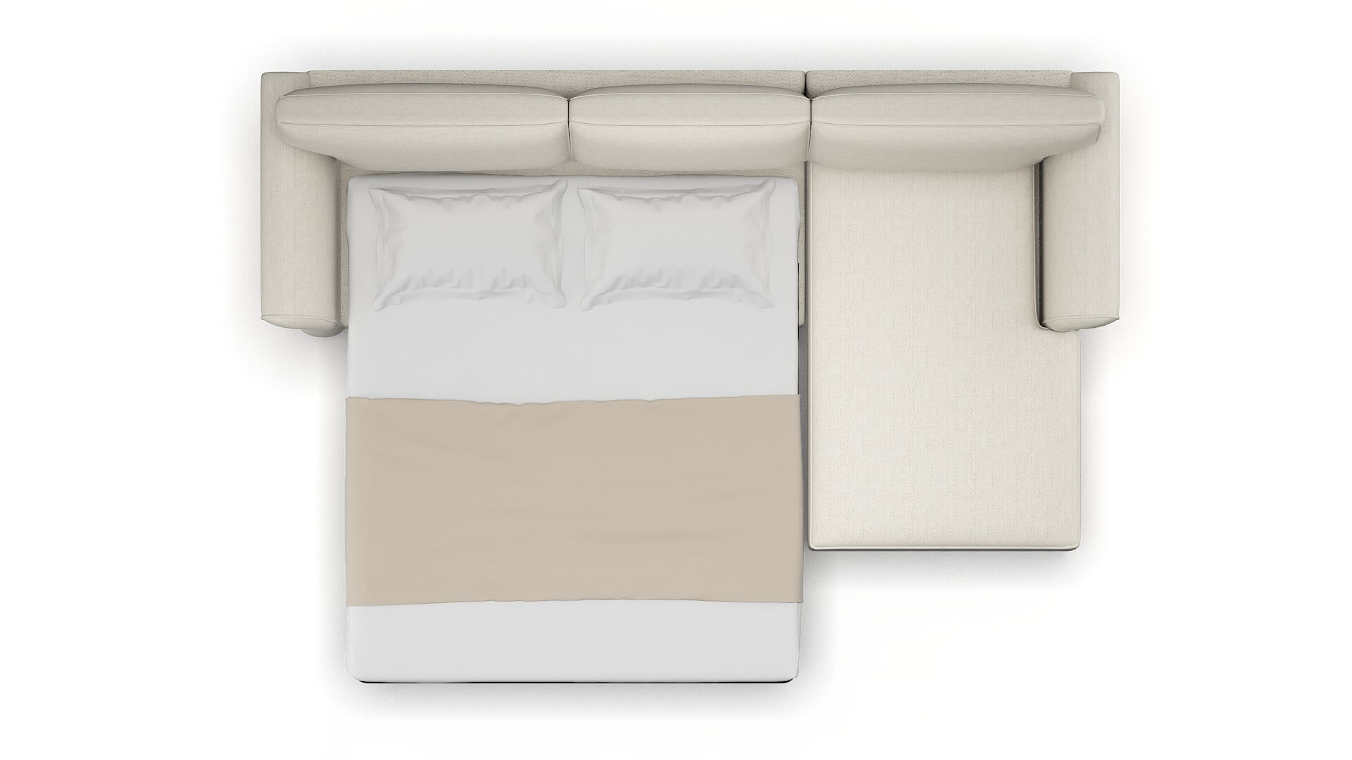 Pisa Venus Cream Panel Sleeper Espresso legs 3