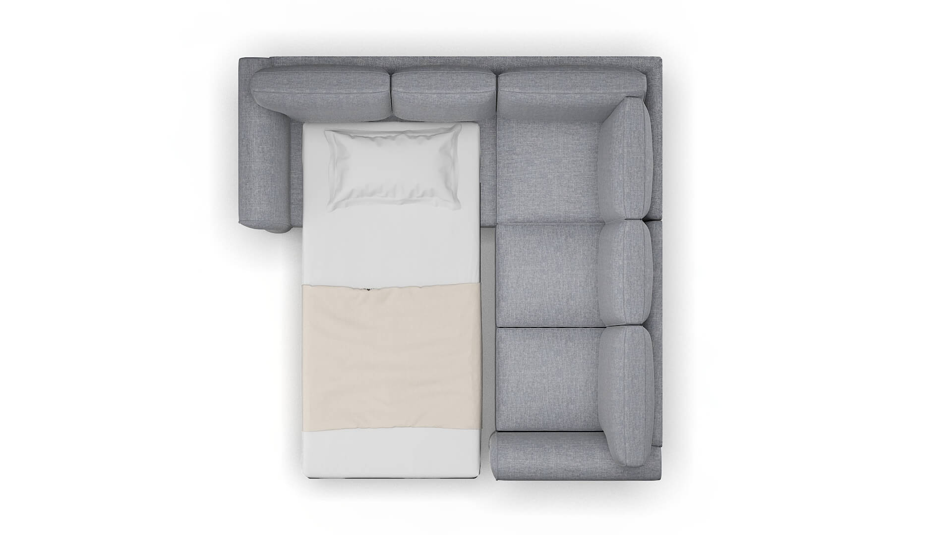 Pisa Venus Mist Sectional Sleeper Espresso legs 3