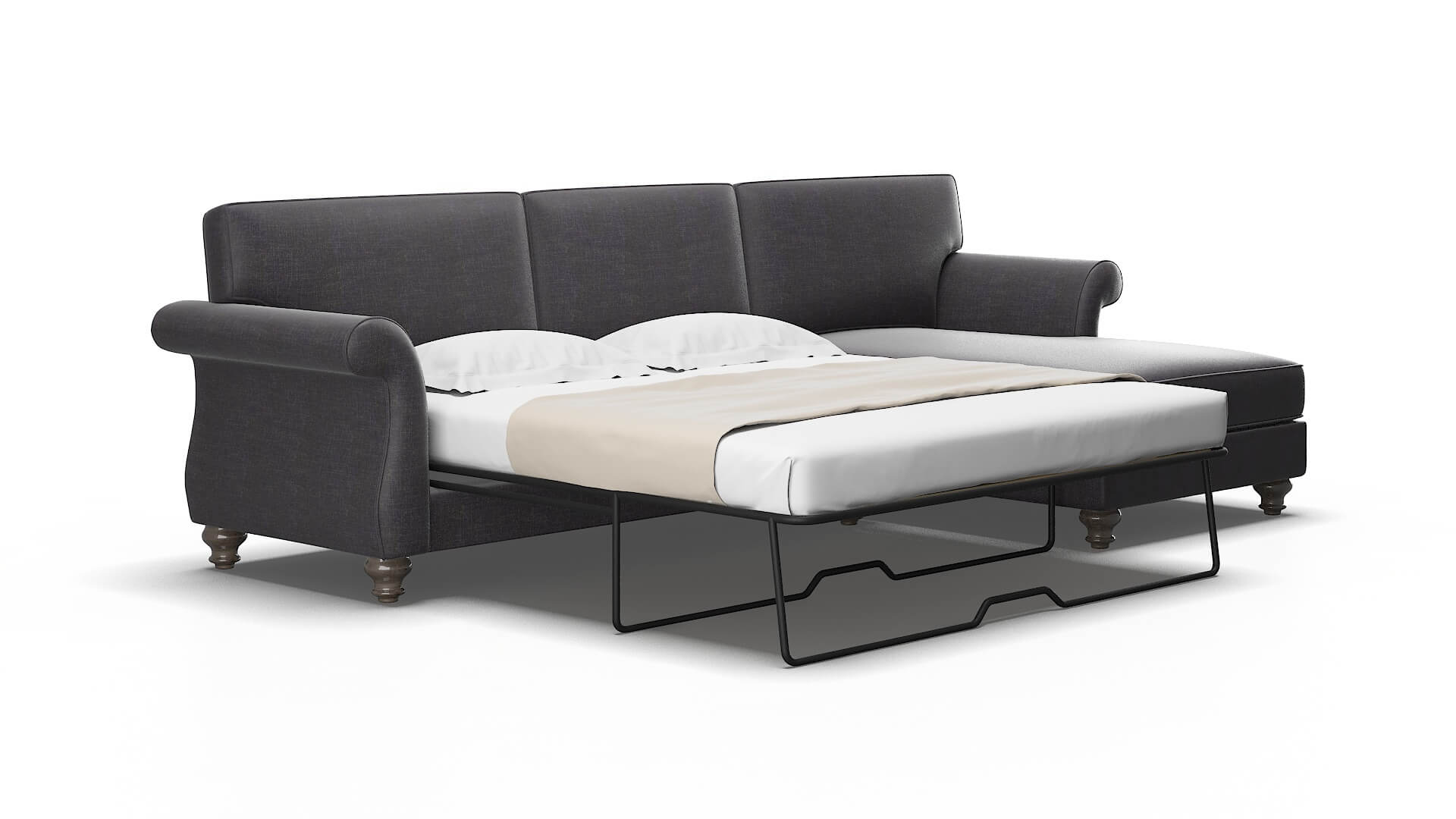 Pisa Venus Onyx Panel Sleeper Espresso legs 2