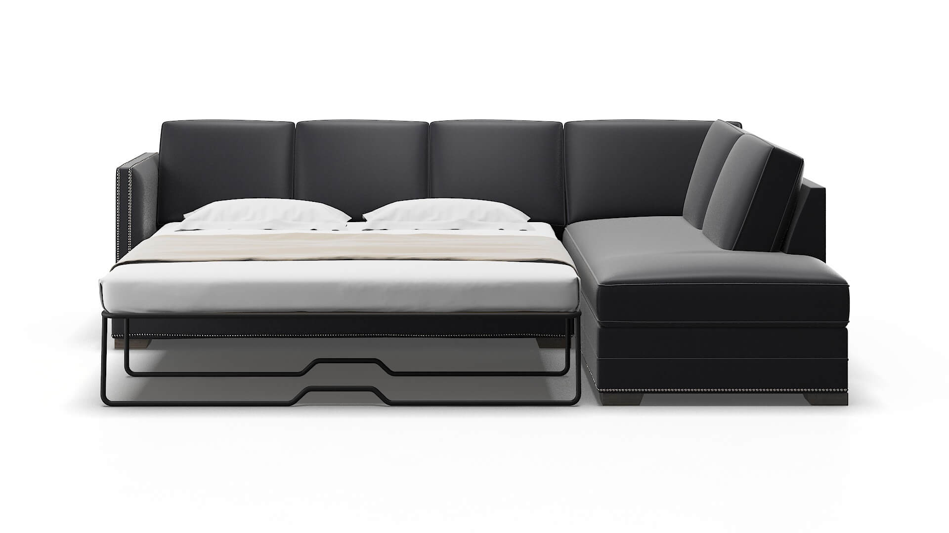 Riga Atlas_plz Navy Panel Sleeper Espresso legs 1