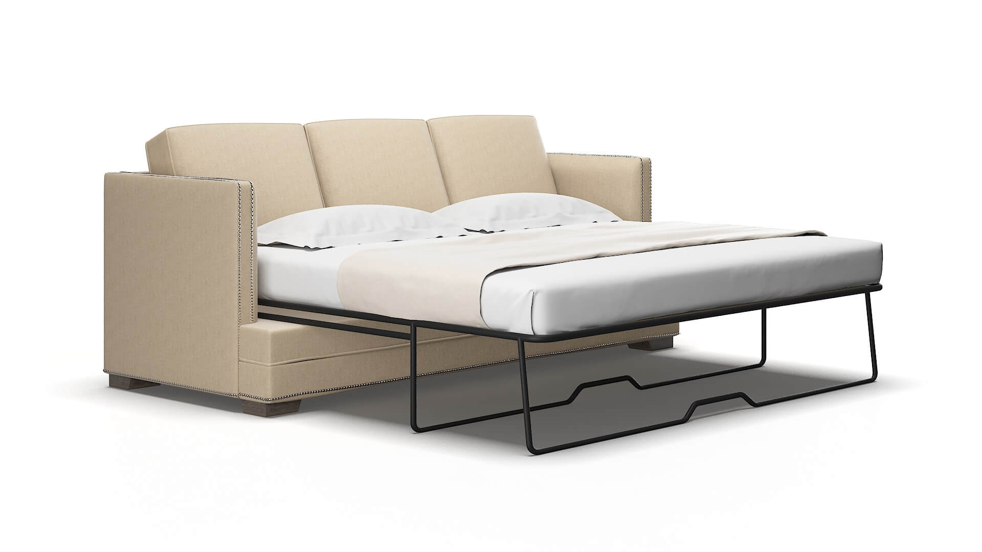 Riga Avenger Burlap Sofa Sleeper Espresso legs 2